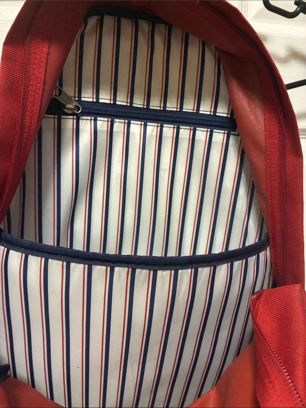 U.S. Polo Assn.Red Unisex 18”solid core backpack w/large main zipped compartment